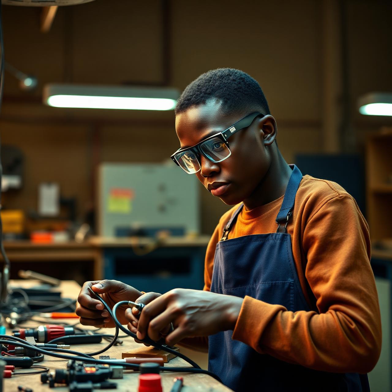 TVET vocational training in a workshop